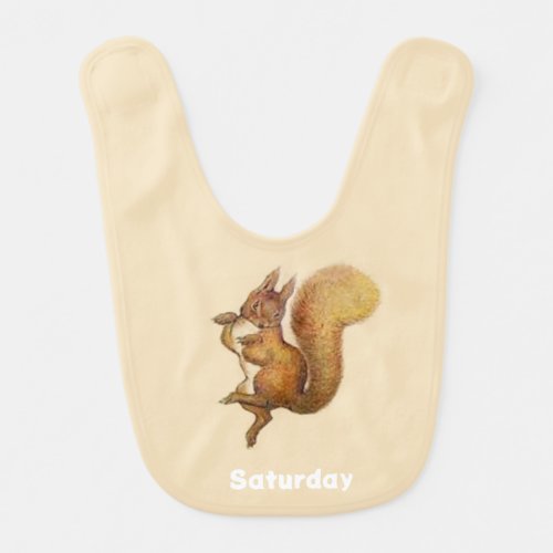 Beatrix Potter Squirrel Nutkin Vintage  Baby Bib