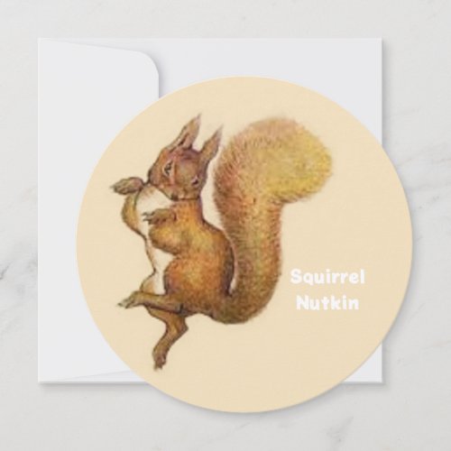 Beatrix Potter Squirrel Nutkin Vintage  Thank You Card