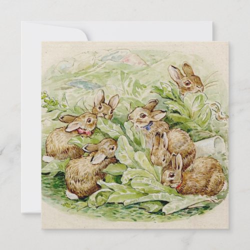 Beatrix Potter Tale of the Flopsy Bunnies Note Card