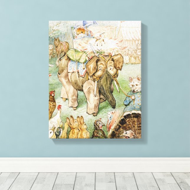 Beatrix Potter The Fairy Caravan Nursery Print (Insitu(Wood Floor))