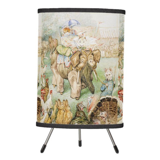 Beatrix Potter The Fairy Caravan Nursery Tripod Lamp (Front)