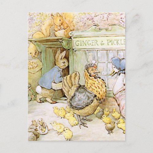Beatrix Potter The Tale of Ginger and Pickles Postcard