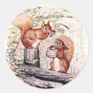 Beatrix Potter The Tale of Squirrel Nutkin Classic Round Sticker