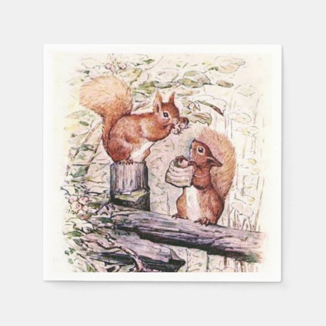Beatrix Potter The Tale of Squirrel Nutkin Napkins (Front)