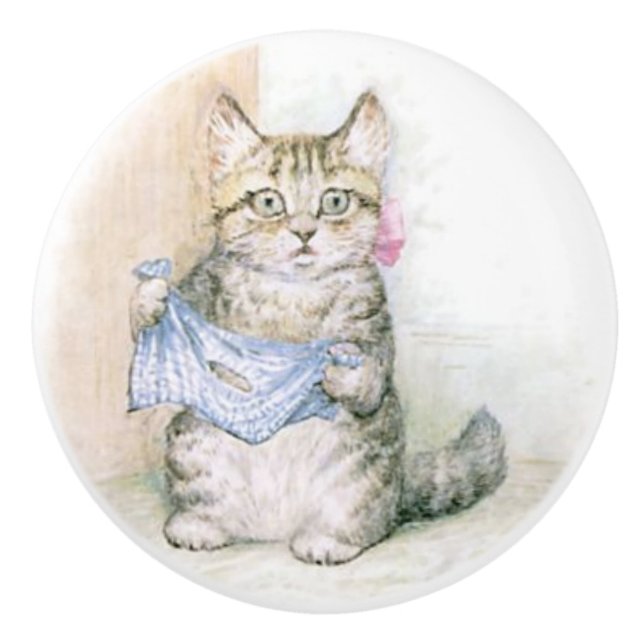 Beatrix Potter, Tom Kitten Ceramic Knob (Front)