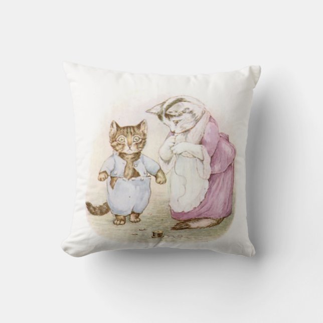 Beatrix Potter Tom Kitten Throw Pillow (Front)