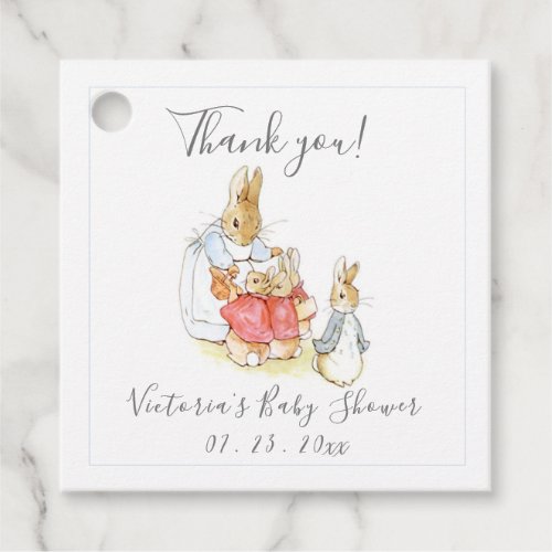 Beatrix Potter Vintage Blue Favor Tags