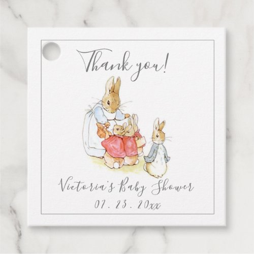 Beatrix Potter Vintage Gender Neutral Baby Favor Tags