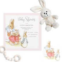 Beatrix Potter Vintage Pink Girl Baby Shower