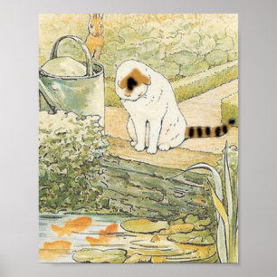 Beatrix Potter - White Cat Poster