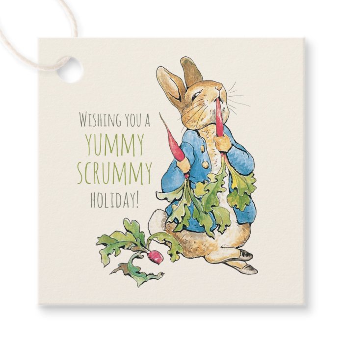 Beatrix Potter Young rabbit Easter goodies CC1114 Favor Tags