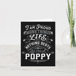 Beats Being A Poppy Grandpa Fathers Day Men  Card