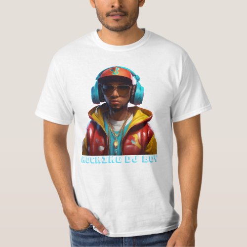 Beats in Threads Rocking DJ Boy Print t_shirt 