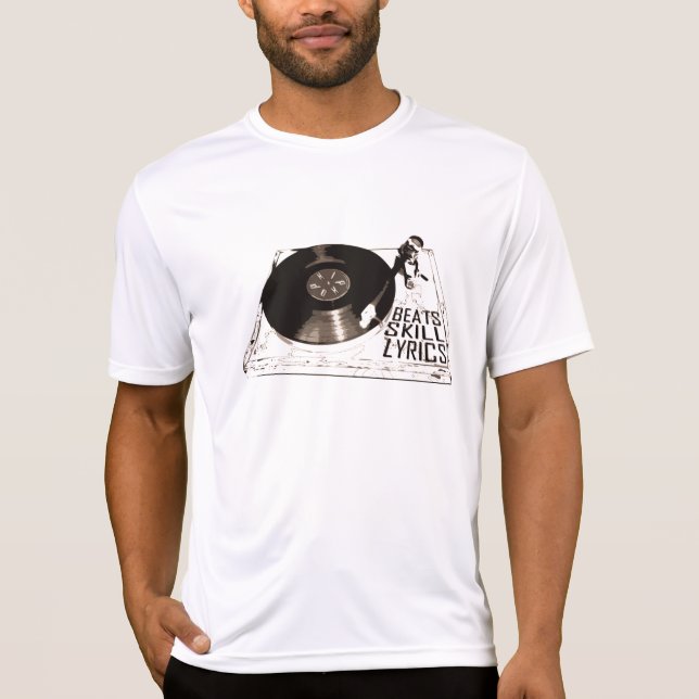 BEATS SKILL LYRICS RECORD PLAYER T-Shirt (Front)