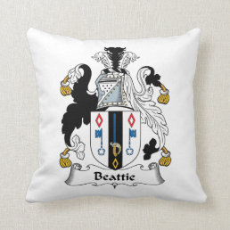 Beattie Family Crest Throw Pillow