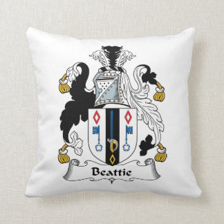 Beattie Family Crest Throw Pillow