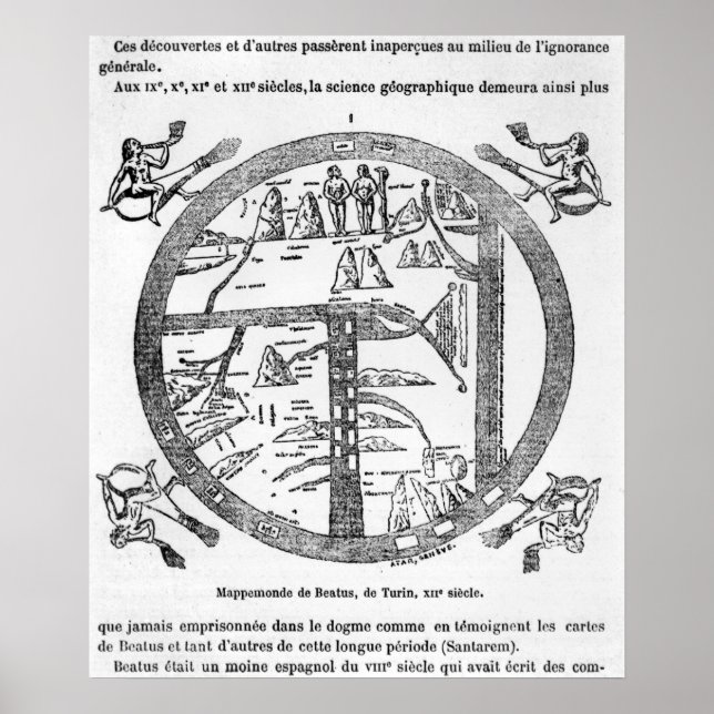 Beatus of Turin mappamundi Poster (Front)