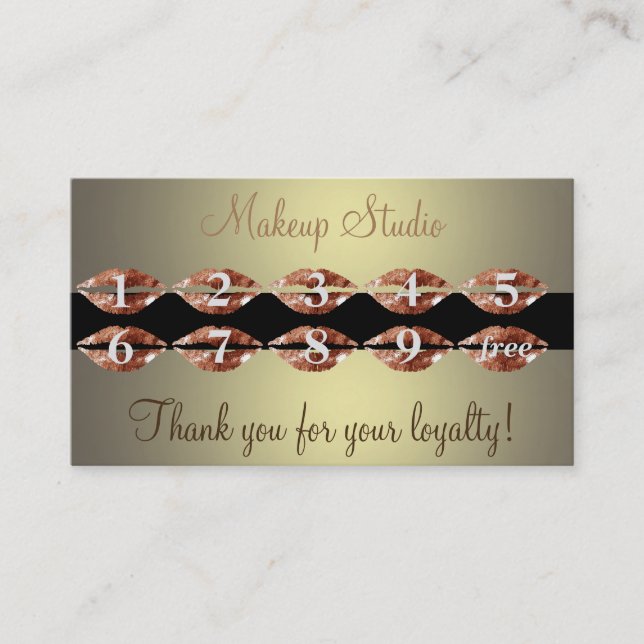 Beaty makeup salon artist loyalty card (Front)