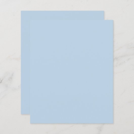 Beau blue  (solid color)  (Front/Back)