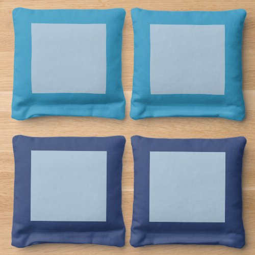 Beau blue  solid color  cornhole bags