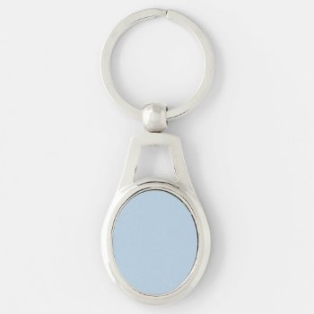 Beau Blue  (solid Color)  Keychain by MimsArt at Zazzle