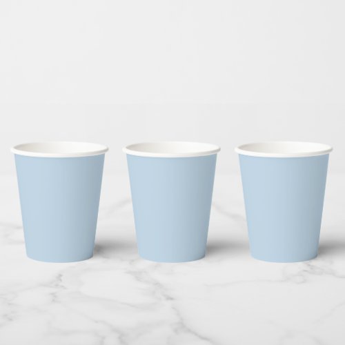 Beau blue  solid color  paper cups