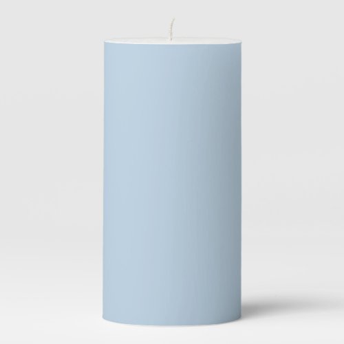 Beau blue  solid color  pillar candle