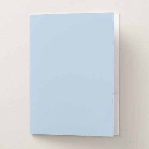 Beau blue  solid color  pocket folder