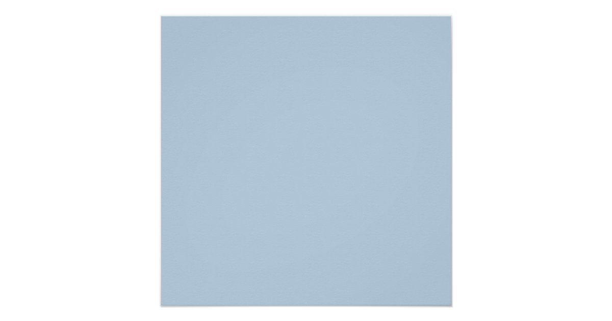 Beau blue (solid color) poster | Zazzle