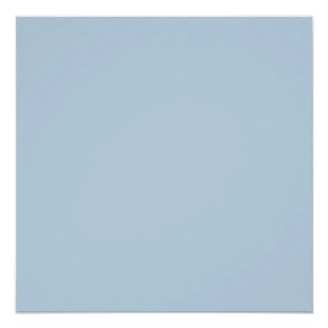 Beau blue (solid color) poster | Zazzle