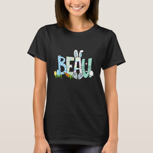 Beau Bunny Happy Easter Day Bunny Egg Hunt T_Shirt