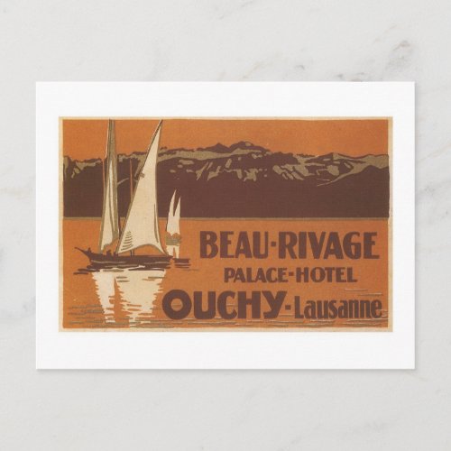 Beau Rivage Palace Hotel Ouchy Lausanne Postcard
