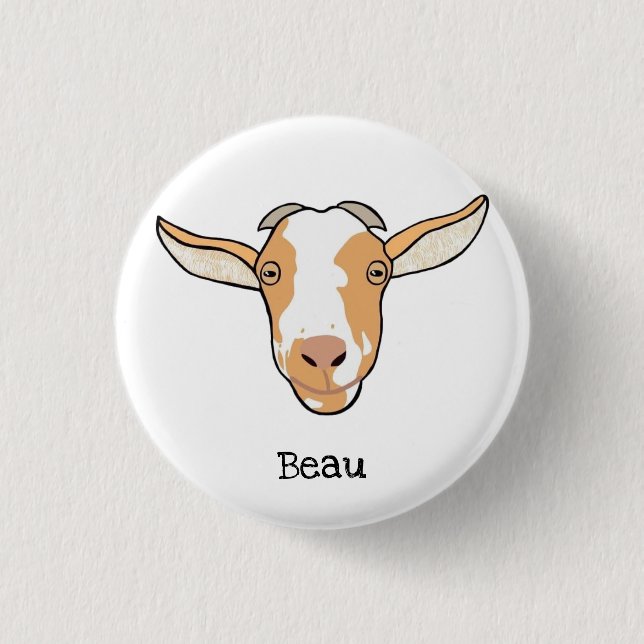 Beau the Goat Badge Button (Front)