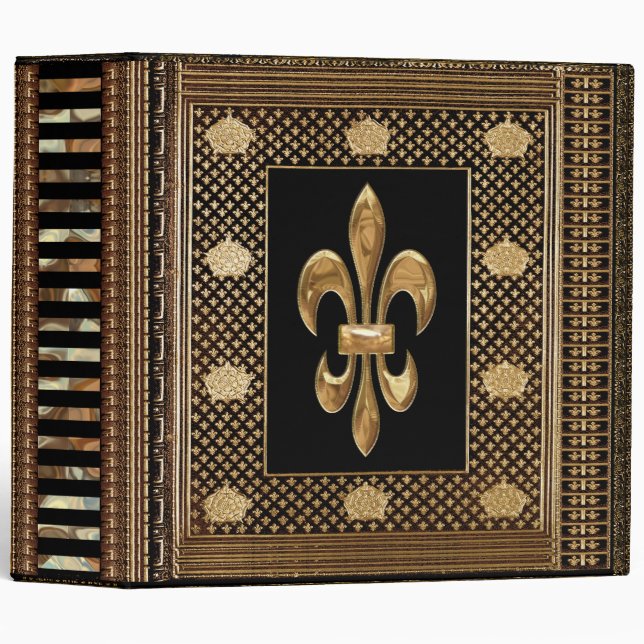 Beaucarnot Diva Fleur 3 Ring Binder (Front/Spine)