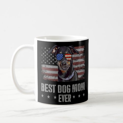 Beauceron Best Dog Mom Ever Retro Usa American Fla Coffee Mug