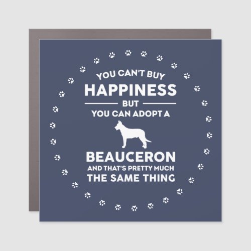 Beauceron Dog Breed Adoption Happiness Car Magnet