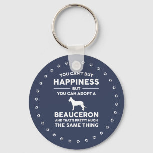Beauceron Dog Breed Adoption Happiness Keychain
