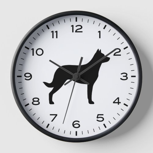 Beauceron Dog Breed Silhouette Clock