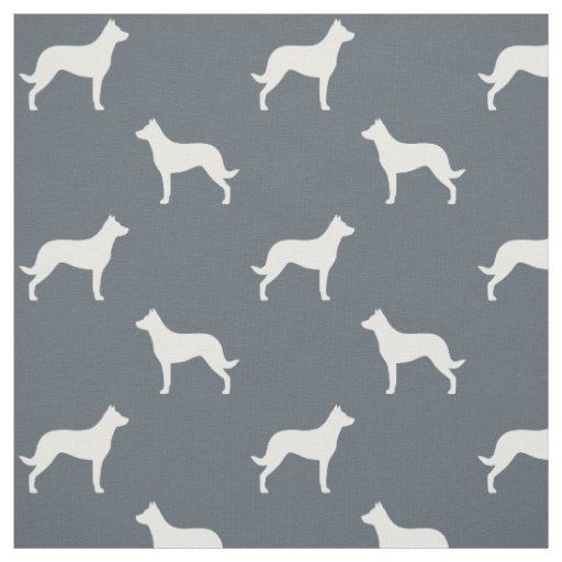 Beauceron Dog Breed Silhouettes Patterned Fabric