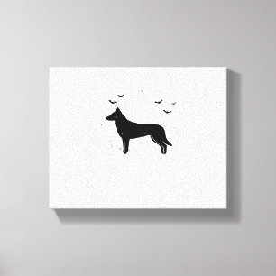 Beauceron Dog – Halloween Moon Silhouette Classic Canvas Print