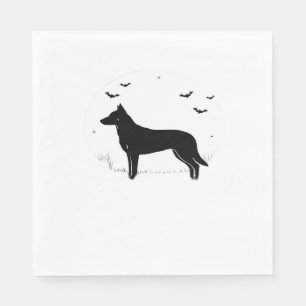Beauceron Dog – Halloween Moon Silhouette Classic Napkins