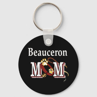 Beauceron Dog MOM Keychain