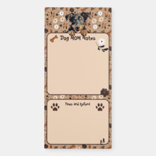Beauceron Dog Mom Notes Paws & Reflect Magnetic Notepad