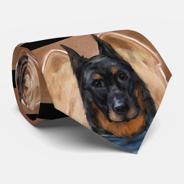 Beauceron Neck Tie (Rolled)