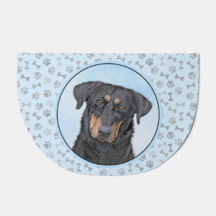 Beauceron Painting - Cute Original Dog Art Doormat