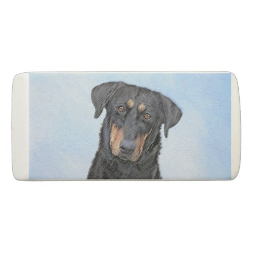 Beauceron Painting _ Cute Original Dog Art Eraser