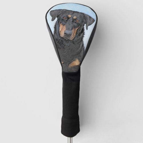 Beauceron Painting _ Cute Original Dog Art Golf Head Cover