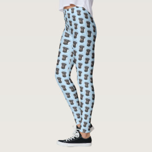 Beauceron Painting - Cute Original Dog Art Leggings