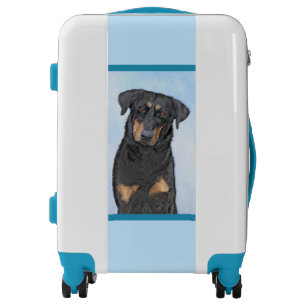 Beauceron Painting - Cute Original Dog Art Luggage