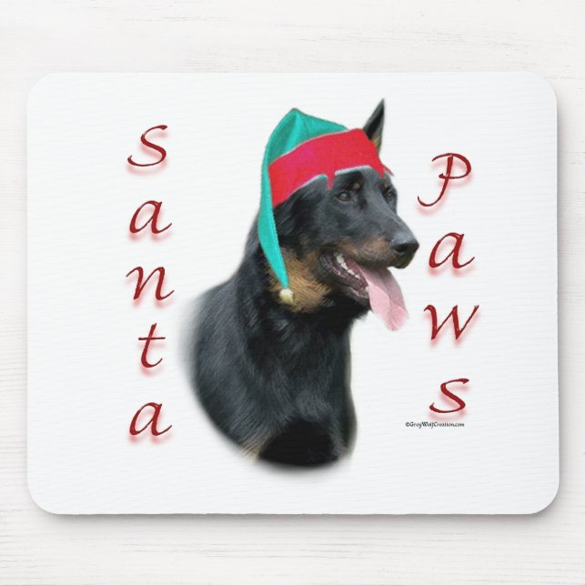 Beauceron Santa Paws Mouse Pad (Front)